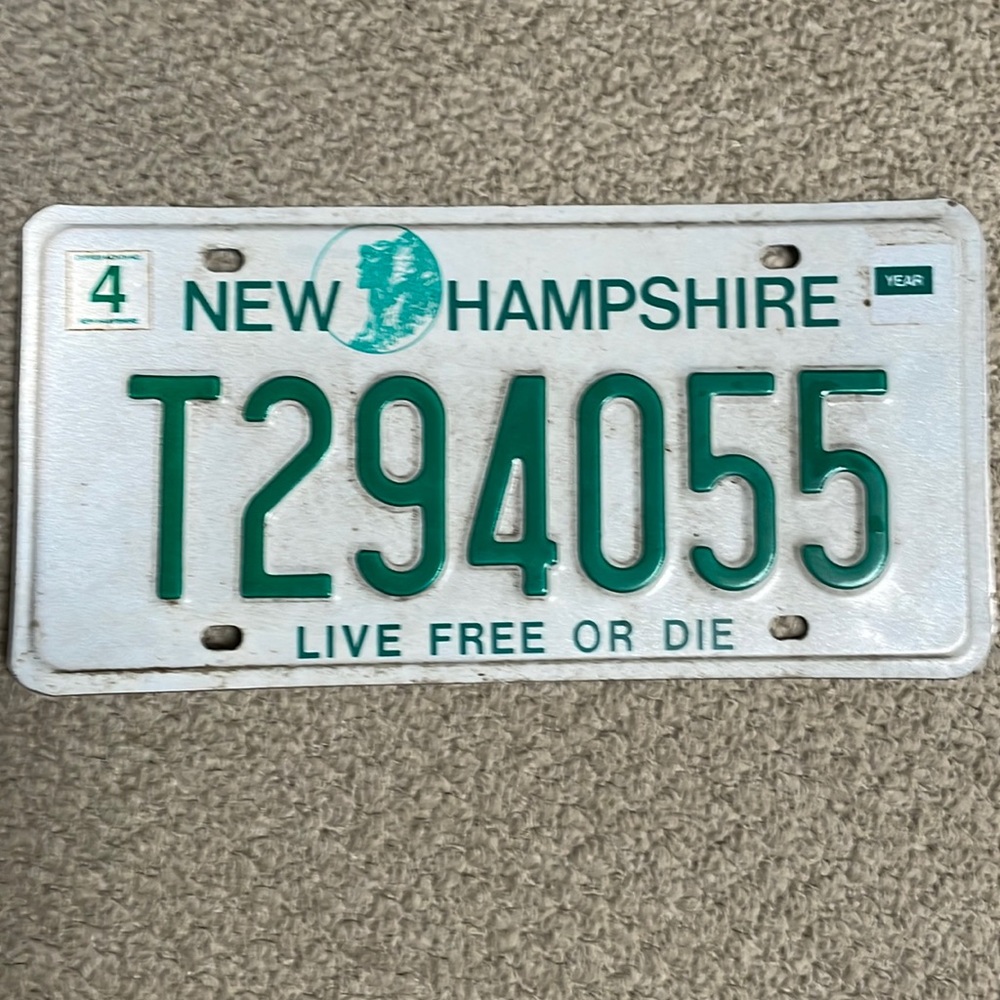 New Hampshire Trailer License Plate